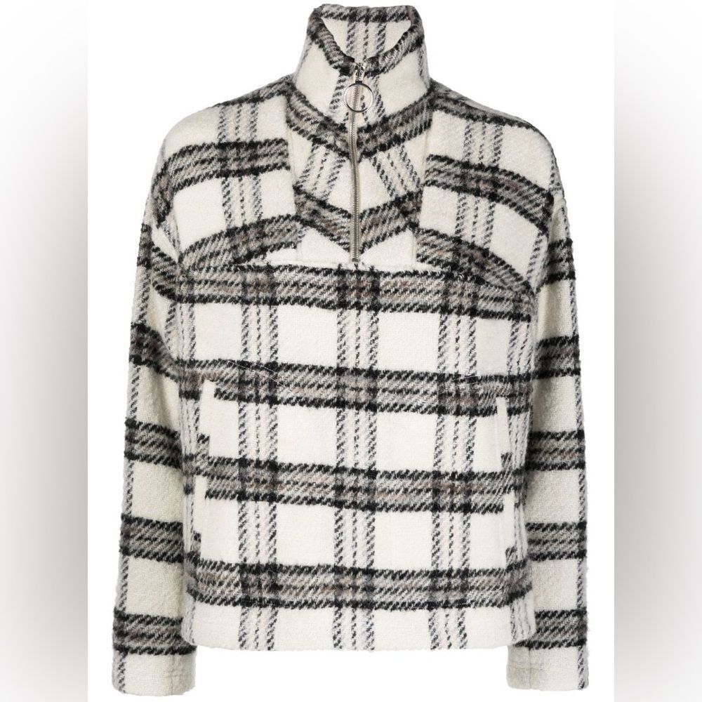 IRO Bika Jacket in Ecru-Black-Grey, NWT, Size EU 40 - Picture 4 of 15